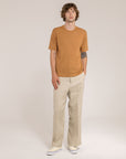 Linen Short Sleeves Creweneck - Made in Tuscany