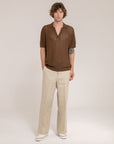 Crochet Polo in Linen and Cotton - Made in Tuscany
