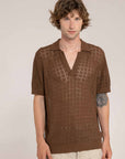 Crochet Polo in Linen and Cotton - Made in Tuscany