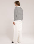 Long Sleeves Striped Polo - Made in Tuscany