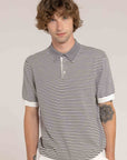 Striped Short Sleeves Polo - Made in Tuscany