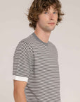 Striped Short Sleeves Crewneck - Made in Tuscany