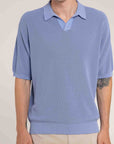English Ribbed Short Sleeves Polo - Made in Tuscany