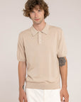 Short Sleeves Compact Cotton Polo - Made In Tuscany