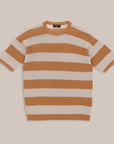 Short Sleeve Striped Crewneck - Made in Tuscany