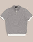 Striped Short Sleeves Polo - Made in Tuscany