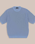 English Ribbed Short Sleeves Crewneck - Made in Tuscany