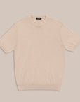 Short Sleeves Knitted Crewneck - Made In Tuscany