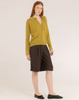 Long Sleeve Linen Polo - Made in Tuscany