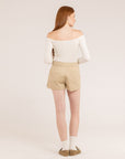 Boat Neck Ribbed Cotton Sweater - Made in Tuscany