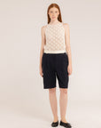 Cotton Linen Crochet Top - Made in Tuscany