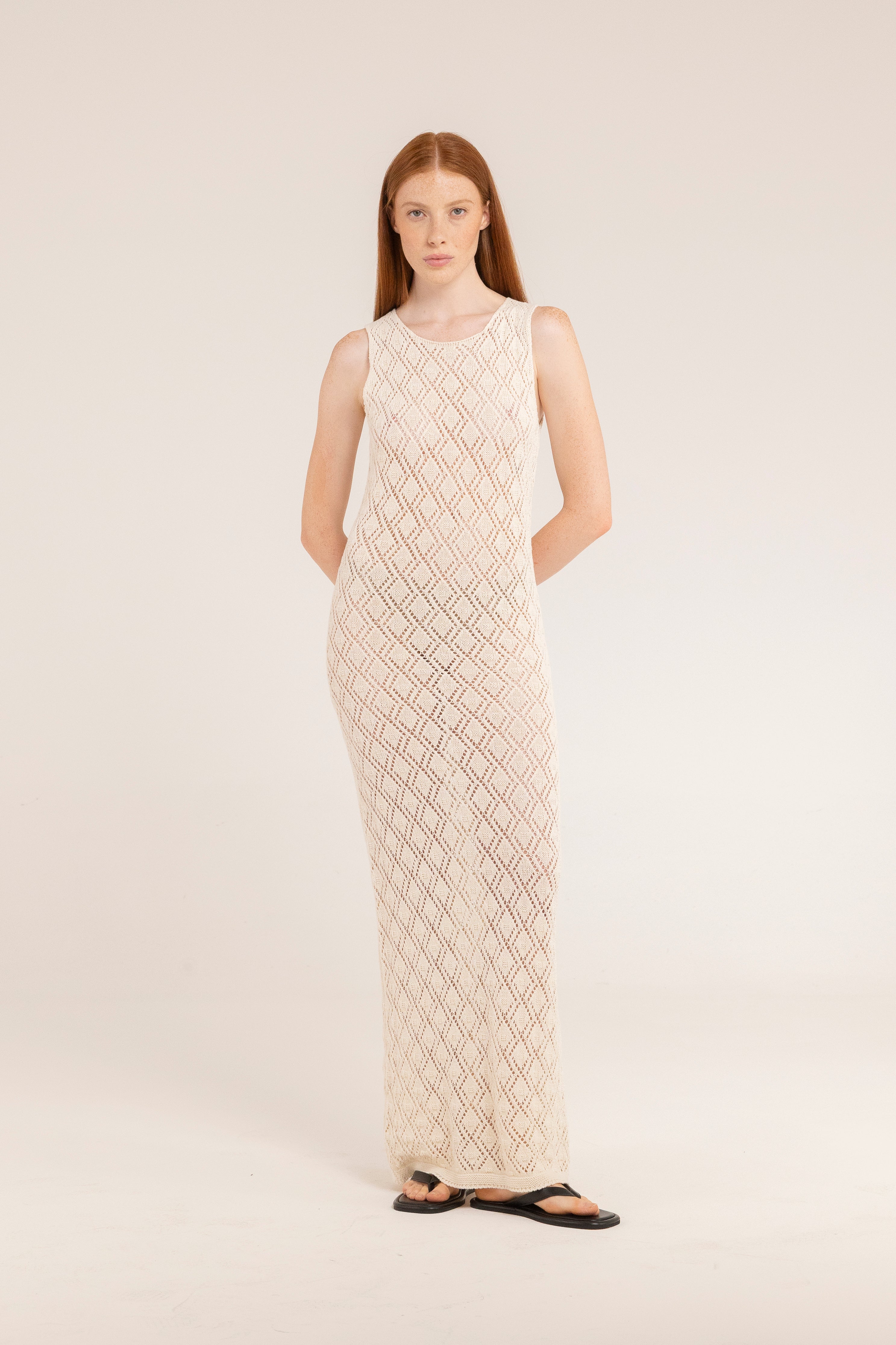 crochet linen dress Linen Crochet Dress LE JEAN