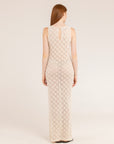 Cotton Line Crochet Long Dress - Made in Tuscany