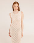 Cotton Line Crochet Long Dress - Made in Tuscany