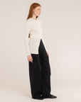 Buttoned Ribbed Cardigan - Made in Tuscany