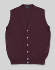 Extrafine Merino Buttoned Vest - Made in Tuscany