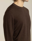 Säuregefärbter Merino-Rundhalsausschnitt – Hergestellt in der Toskana