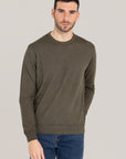 Säuregefärbter Merino-Rundhalsausschnitt – Hergestellt in der Toskana
