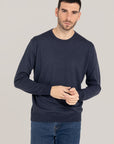 Säuregefärbter Merino-Rundhalsausschnitt – Hergestellt in der Toskana