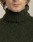 Nepped Lambswool Knitted Turtleneck – Made in Tuscany