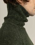 Nepped Lambswool Knitted Turtleneck – Made in Tuscany