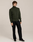 Nepped Lambswool Knitted Turtleneck – Made in Tuscany