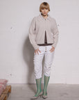 Cashmere Blend Ribbed Zipped Jacket – Made in Tuscany