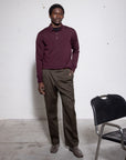 Extrafine Merino Long Sleeves Button Polo - Made in Tuscany