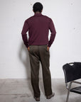 Extrafine Merino Long Sleeves Button Polo - Made in Tuscany
