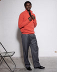 English Knitted Cashmere Blend Half Zip – Made in Tuscany
