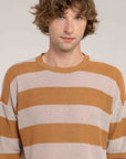 Short Sleeve Striped Crewneck - Made in Tuscany