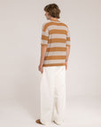 Short Sleeve Striped Crewneck - Made in Tuscany