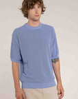 English Ribbed Short Sleeves Crewneck - Made in Tuscany