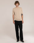 Short Sleeves Knitted Crewneck - Made In Tuscany