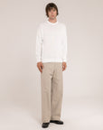 Long Sleeve Cotton Crewneck - Made in Tuscany