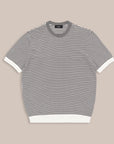 Striped Short Sleeves Crewneck - Made in Tuscany
