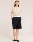 Cotton Linen Crochet Top - Made in Tuscany