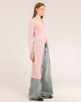 Long Cardigan Discharge Dyed - Made in Tuscany