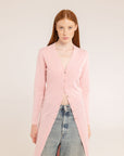 Long Cardigan Discharge Dyed - Made in Tuscany