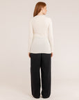 Buttoned Ribbed Cardigan - Made in Tuscany