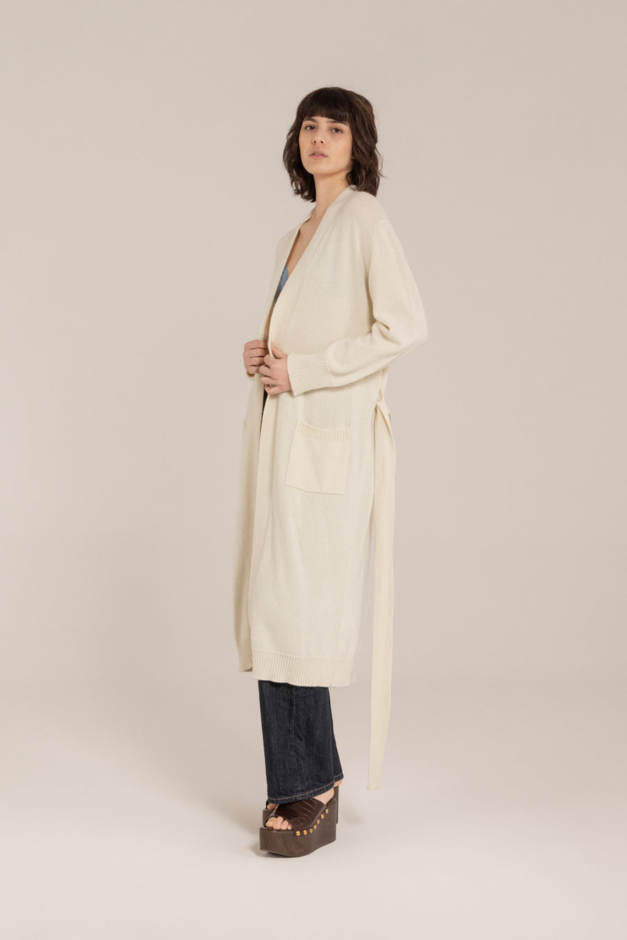 Cashmere Long Cardigan –  Made in Tuscany