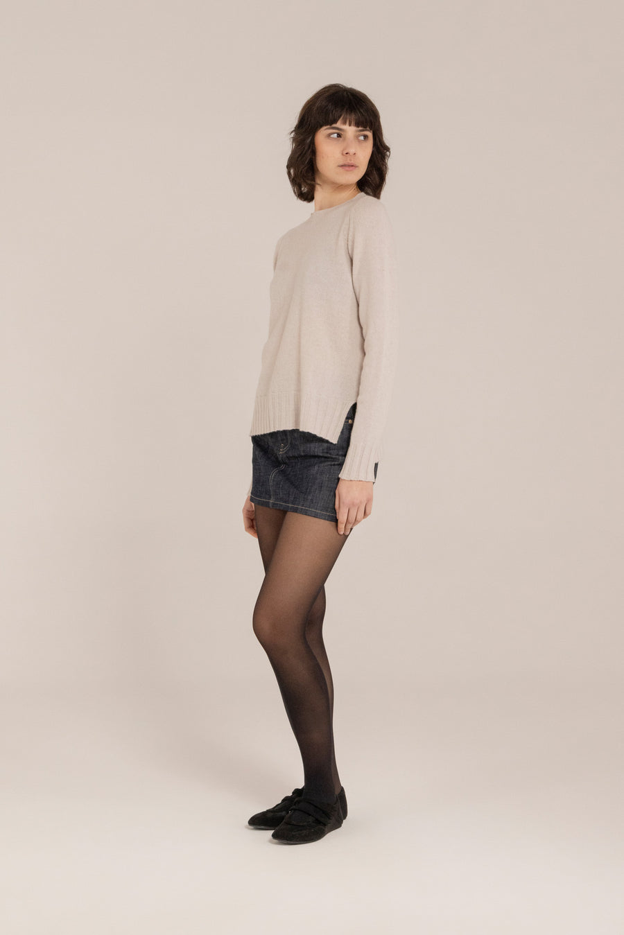 Cashmere Blend Crewneck –  Made in Tuscany