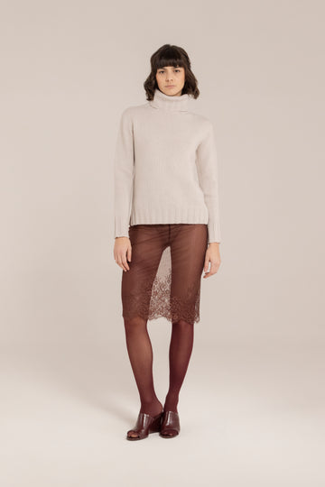 Cashmere Blend Chuncky Turtleneck –  Made in Tuscany