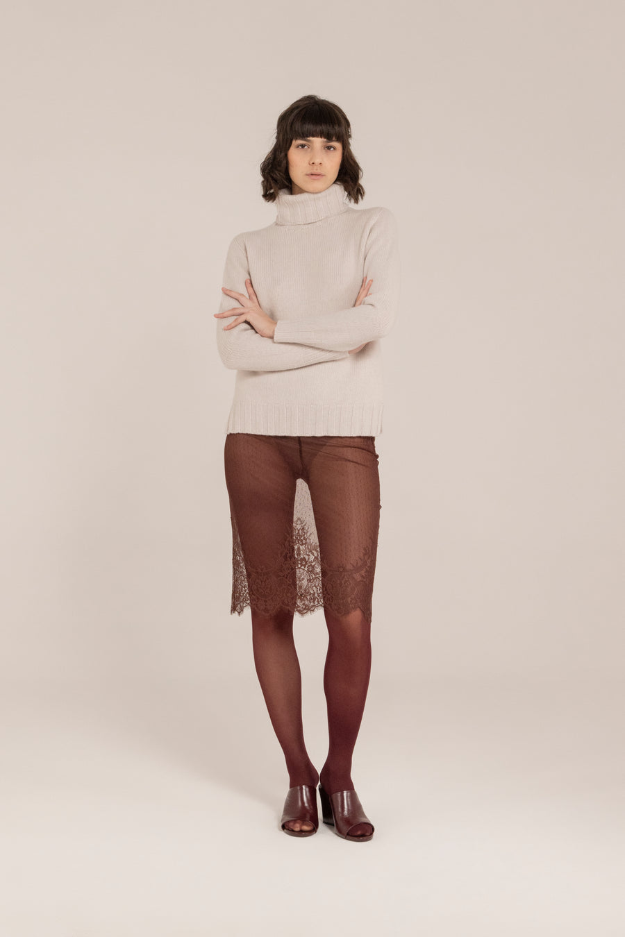 Cashmere Blend Chuncky Turtleneck –  Made in Tuscany