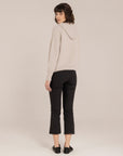 Cashmere Blend Ribbed Hoodie –  Made in Tuscany