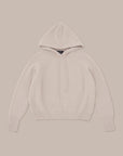 Cashmere Blend Ribbed Hoodie –  Made in Tuscany