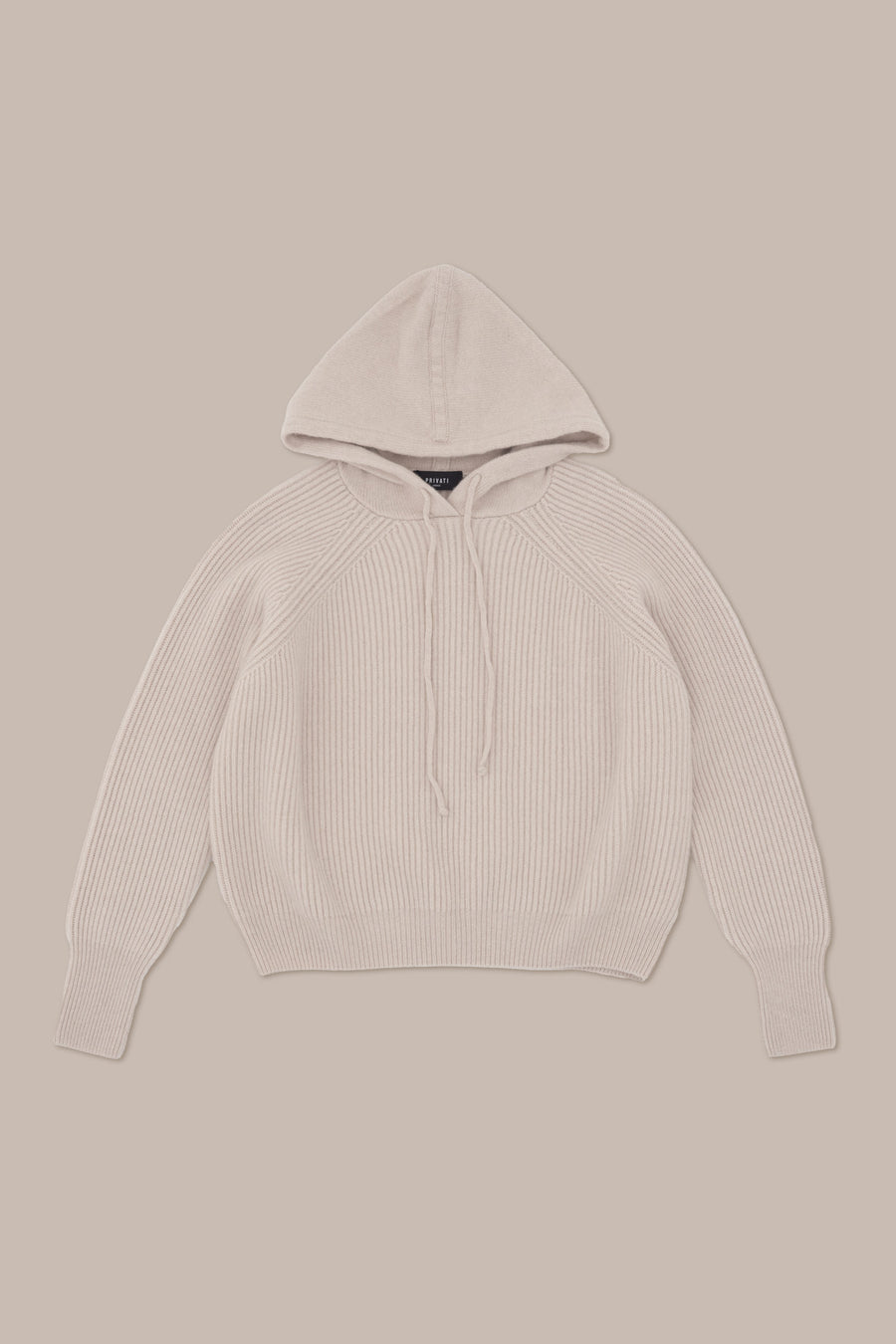 Cashmere Blend Ribbed Hoodie –  Made in Tuscany
