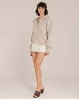 Cashmere Blend Ribbed Zipped Jacket –  Made in Tuscany