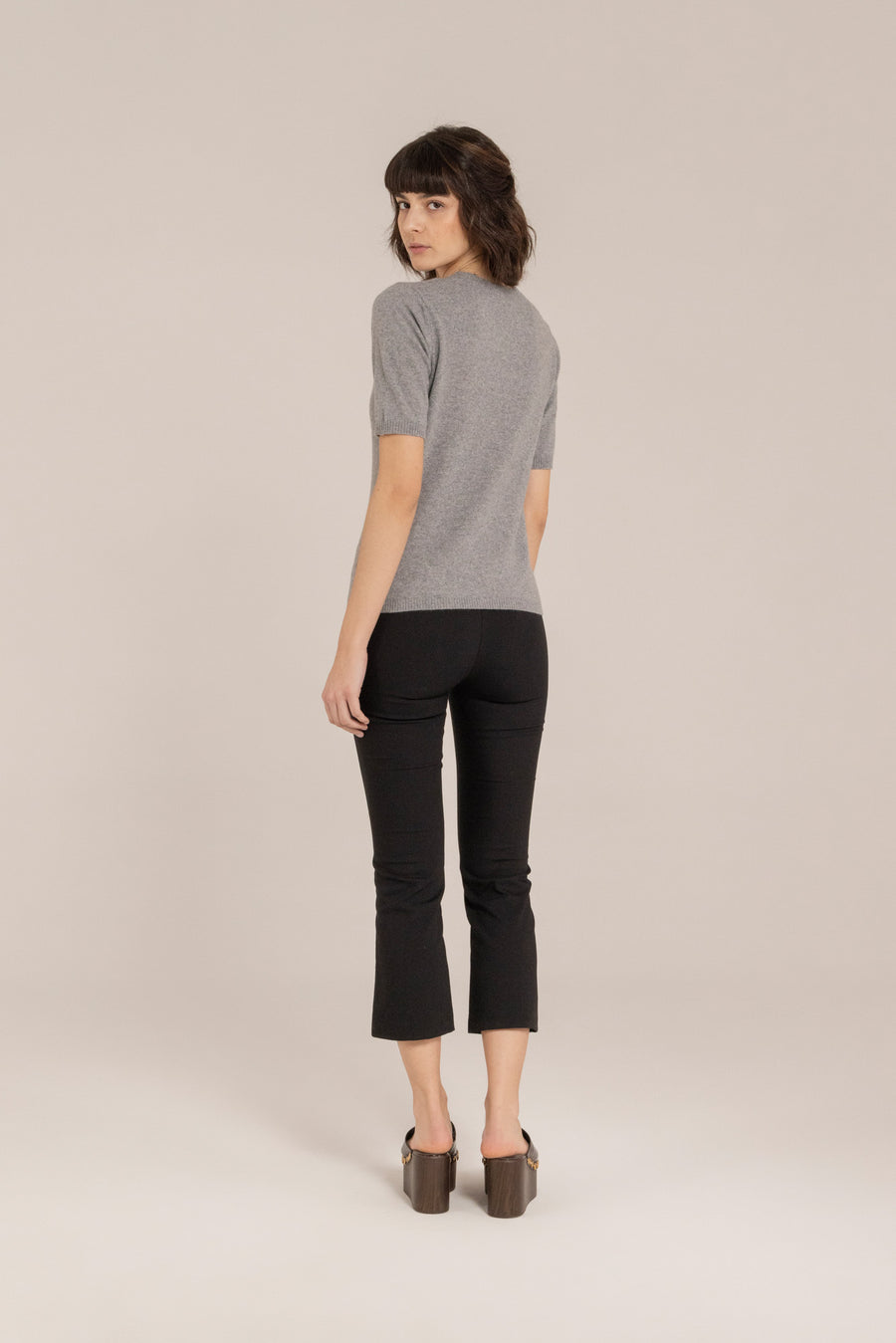 Cashmere Blend Short Sleeves Crewneck –  Made in Tuscany