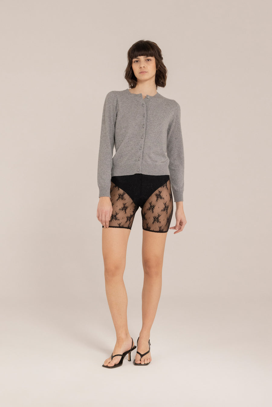 Cashmere Blend Korean Cardigan  –  Made in Tuscany
